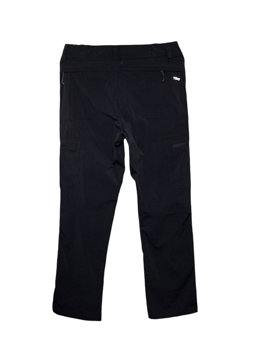 Tilley Black Nylon Hiking Pants Sz 30 Utility Multi Pocket Walking Travel